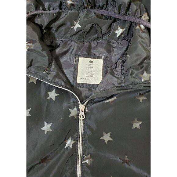 H&M Girls Wind Breaker Jacket Raincoat Size 13-14Y In Black - Picture 4 of 6